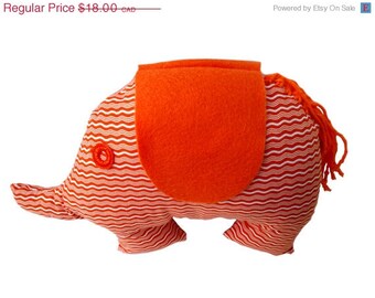 orange elephant plush