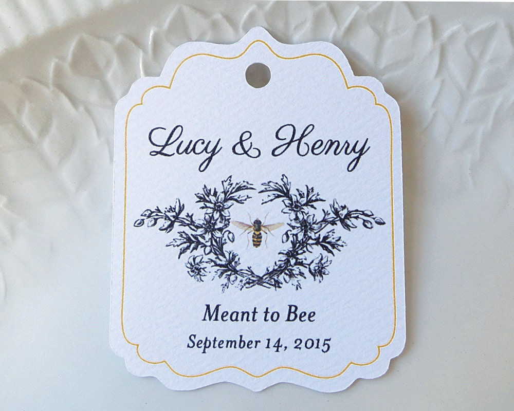 Honey Labels Wedding Favor Tags Personalized Gift Tags with
