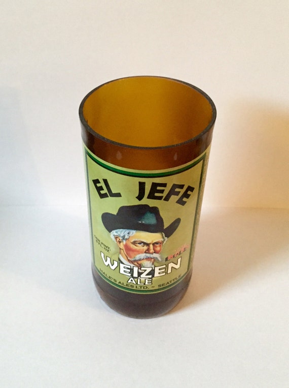 El Jefe Beer Bottle Pounder Glass. by RandomCraftsBySundee on Etsy