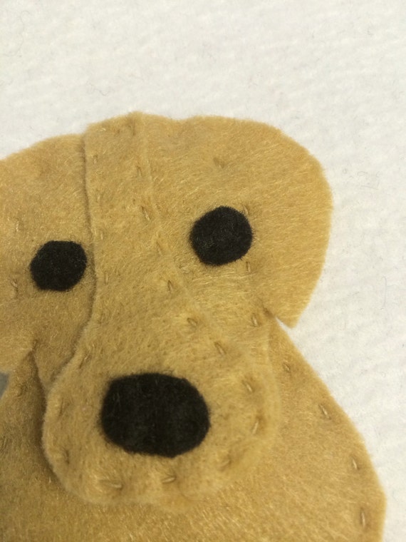 Golden labrador puppy finger puppet dog lovers puppies