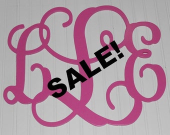 Wooden Wall Monogram - Painted Letters - 15" x 19" - Wood Monogram- Wall Decor