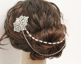 Bridal Hair Chain wedding hair comb bridal hair comb wedding headpiece bridal hair accessory wedding jewelry bridal hair piece wedding comb