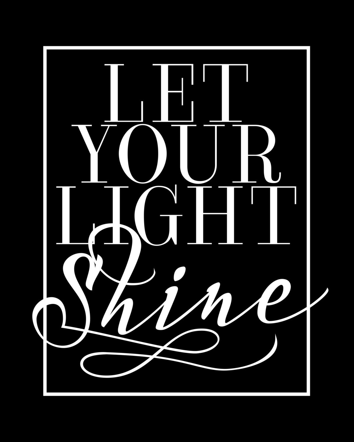 Let Your Light Shine Printable Art by NoondaybyTracey on Etsy