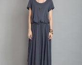 Women's Bohemian Long Dress Short Sleeve Chiffon by dresstore2000