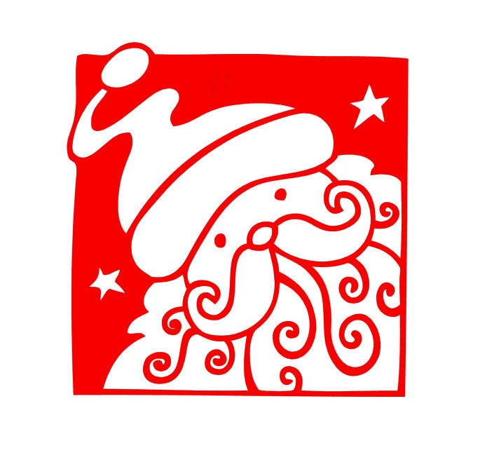 santa claus decal glass block decal christmas craft santa claus decal glass block decal christmas craft