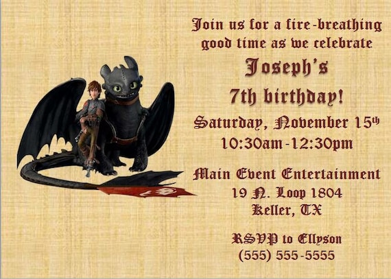 How To Train Your Dragon 5 x 7 Card