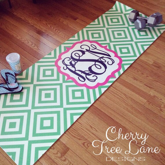 Personalized Yoga Mat Design Your Own by CherryTreeLaneDesign