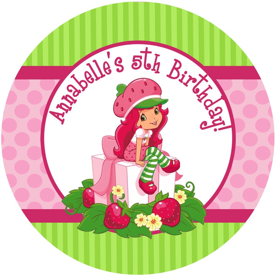 Personalized Stickers Strawberry Shortcake by PaperDazzle on Etsy