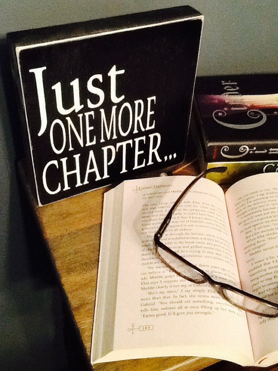 Download Just one more chapter 8x8 wood sign handpainted