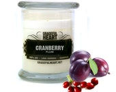 Soy Candle Cranberry Plum Scented, Soy Container Candle, Scented Soy Candle, 12 oz, Natural Soy Candle