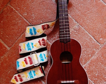 Ukulele Strap - Made in Florence with vintage fabric