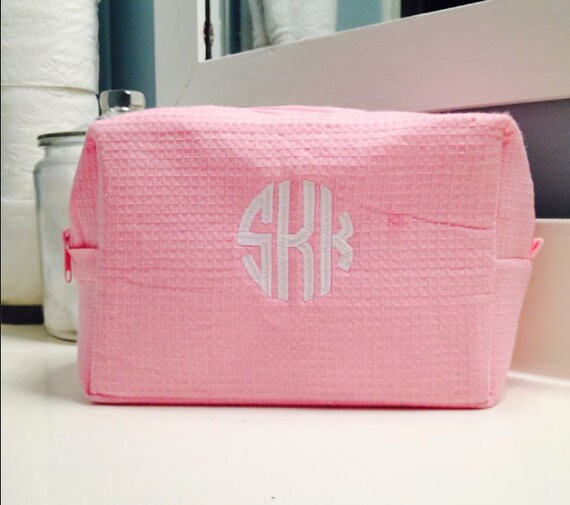 Monogrammed Cosmetic Bag by NavyAnchorMonograms on Etsy