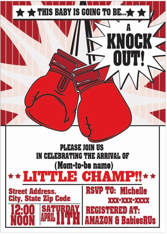 Boxing Birthday Party Invitations 7