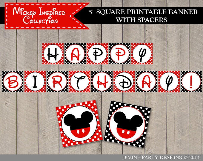 SALE INSTANT DOWNLOAD Mouse Editable Birthday Party Package / Printable Diy / Mouse Classic Collection / Item #1500