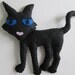 Coraline's Cat Plush Inspired by Coraline Movie Black Cat