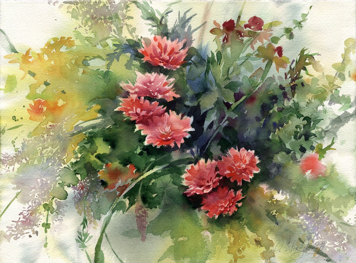 Download Flower bouquet painting original watercolor painting or