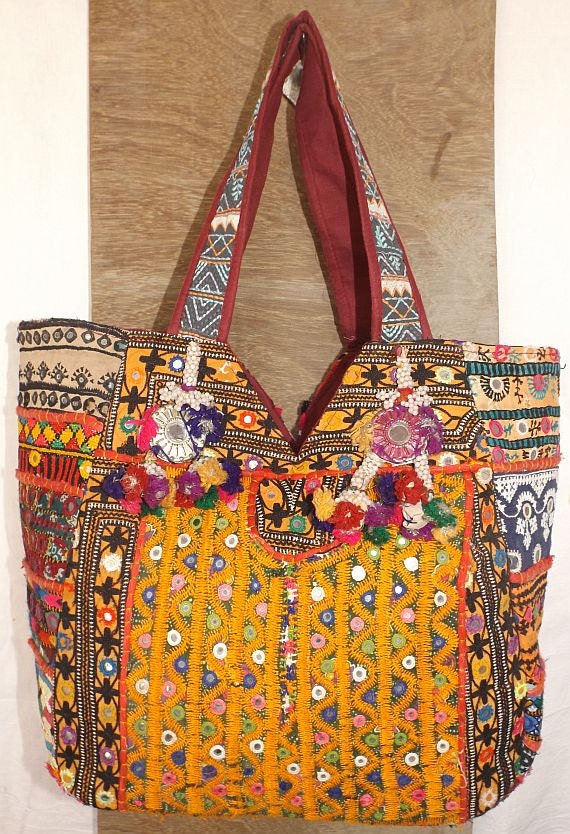 Vintage banjara bag gypsy tribal ethnic tote by Manthancreation
