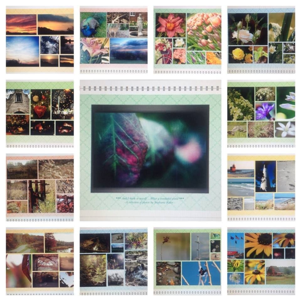 2016 Nature & Scenery Photo Collage Calendar by TulipGardenGifts