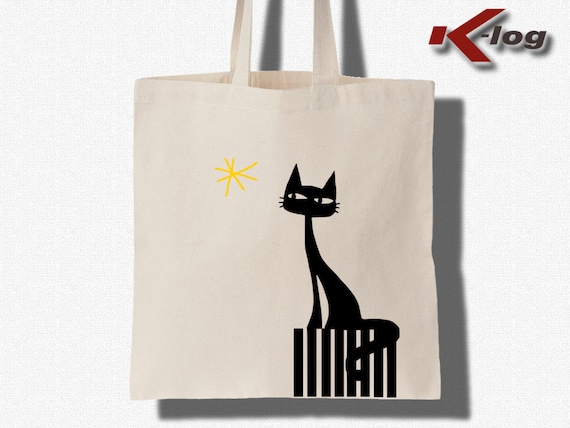 Cotton Tote Bag Women Cat and the Star - Cotton Tote Bag Women by K ...