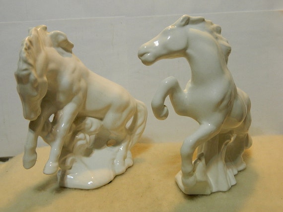 white horse figurines porcelain