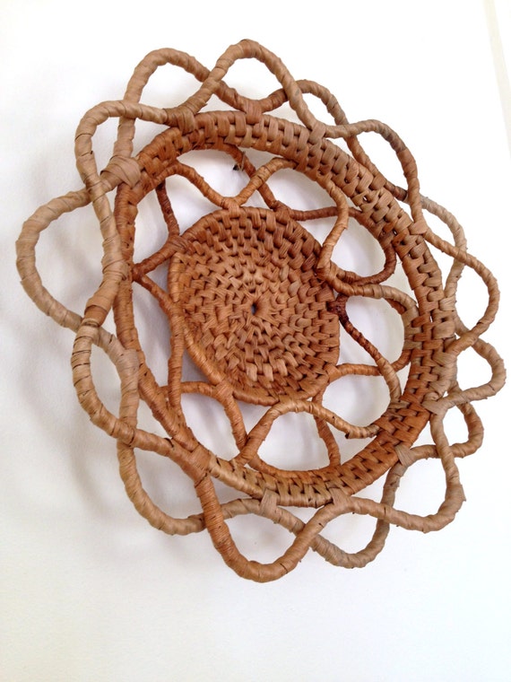 Vintage Gullah Sweetgrass Basket by Northforkvintage22 on Etsy