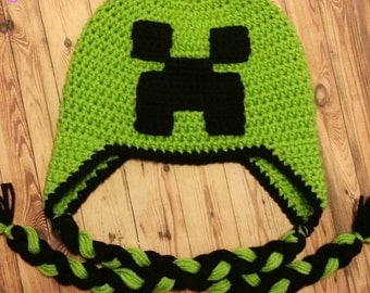 Minecraft Creeper Winter Scarf Beanie Hat Apps Directories
