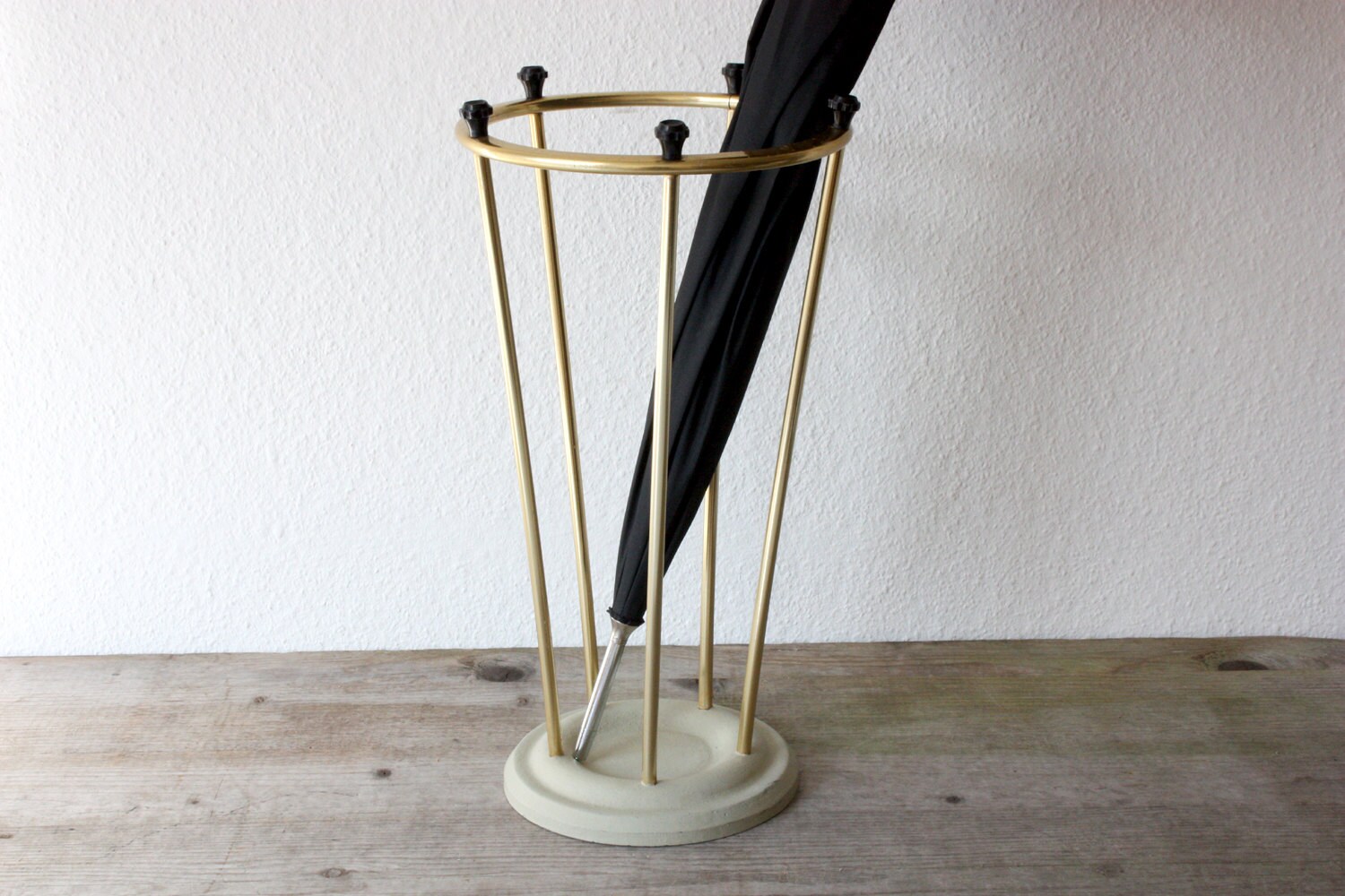 MidCentury umbrella stand / walking stick holder / filigree