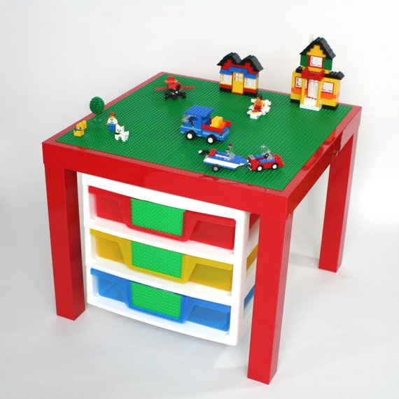 LEGO® Table with 3 Drawer Organizer. 20 x 20 by VineStreetMaker