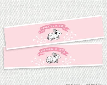 Printable Water Bottle Labels - Some Bunny Birthday Party