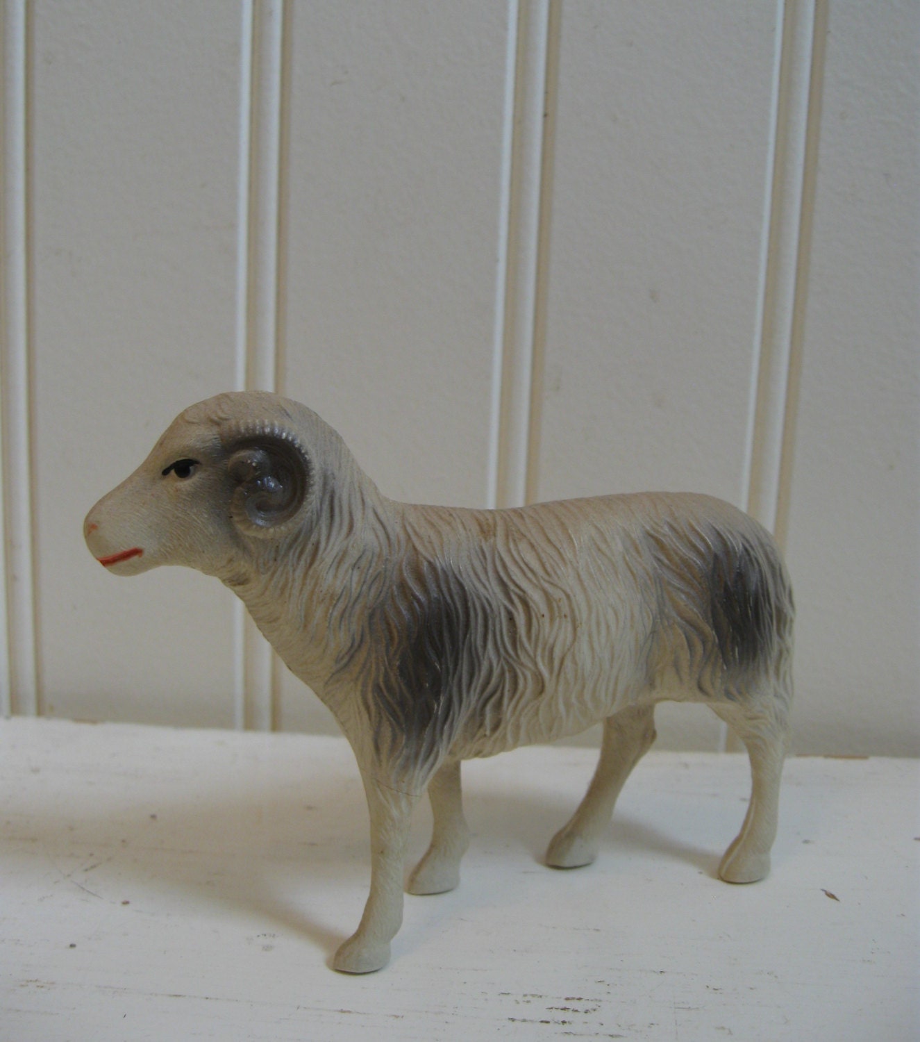 Vintage Celluloid Sheep Antique Toy Sheep USA Home by PoemHouse