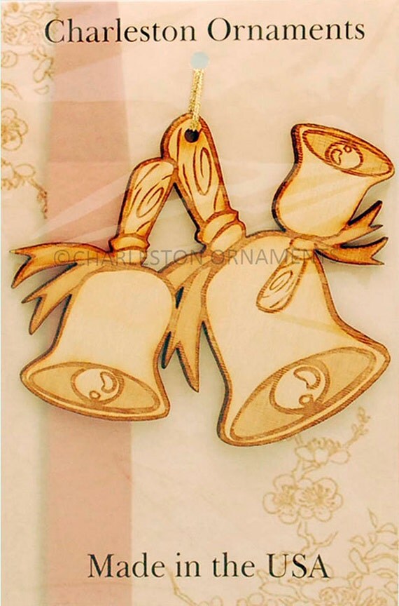 Handbell Engraved Wooden Ornament FREE by PalmettoEngraving