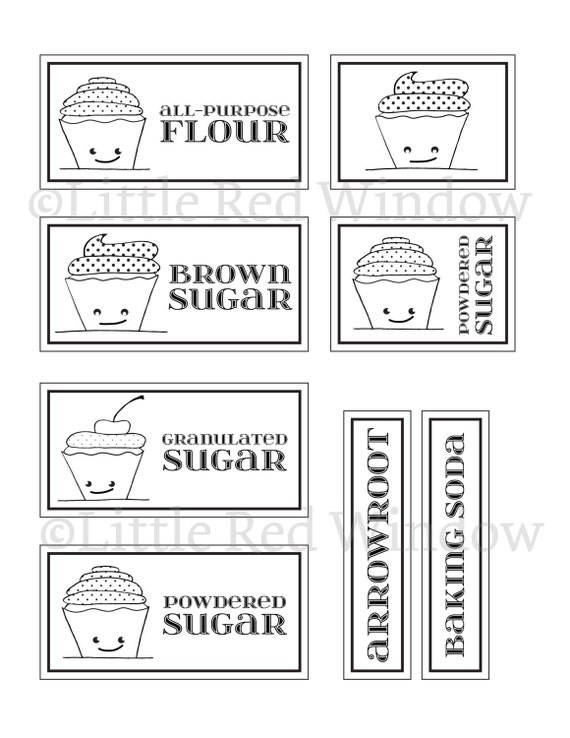 items similar to printable cupcake baking supply labels