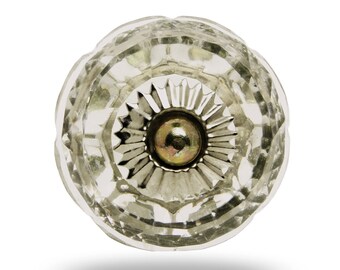 round decorative clear glass knob with chrome finish cut glass deluxe classic door knob - Decorative Door Knobs round decorative clear glass knob with chrome finish cut glass deluxe classic door knob - Decorative Door Knobs