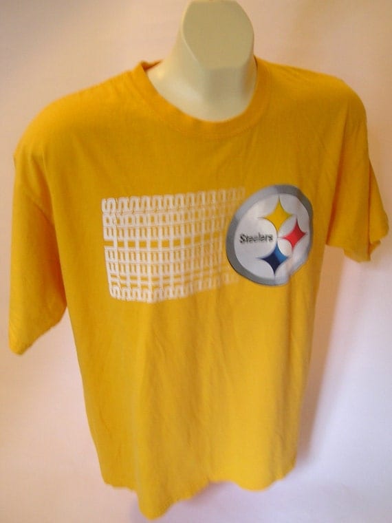 Vintage 90s Pittsburgh Steelers T-Shirt XL Yellow Football