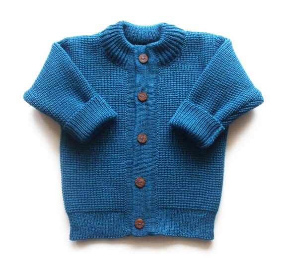 Babies/Children's Virgin wool round neck Cardigan with