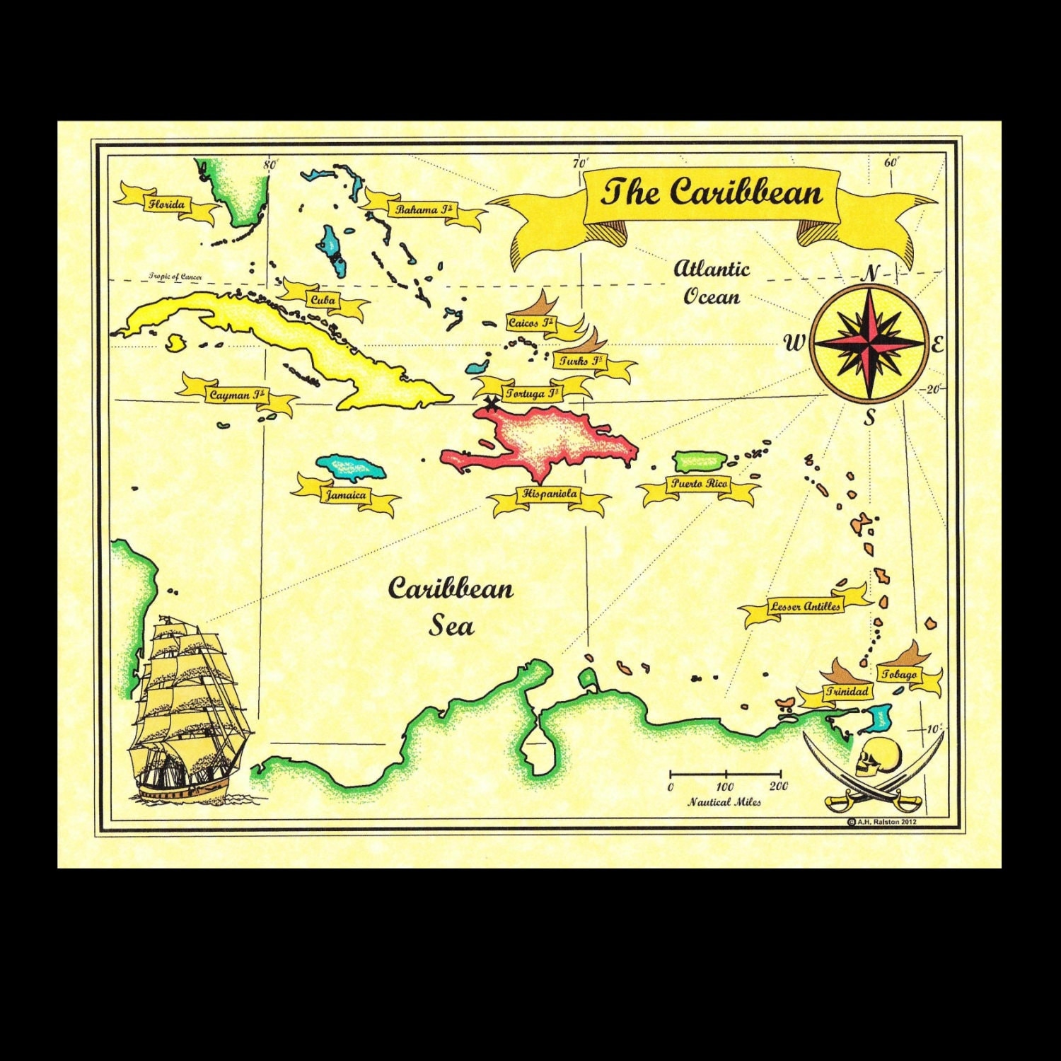 pirates of the caribbean treasure hunt map game