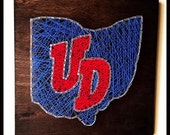 Dayton Flyers String Art, State String Art, Ohio State String Art, Custom String Art