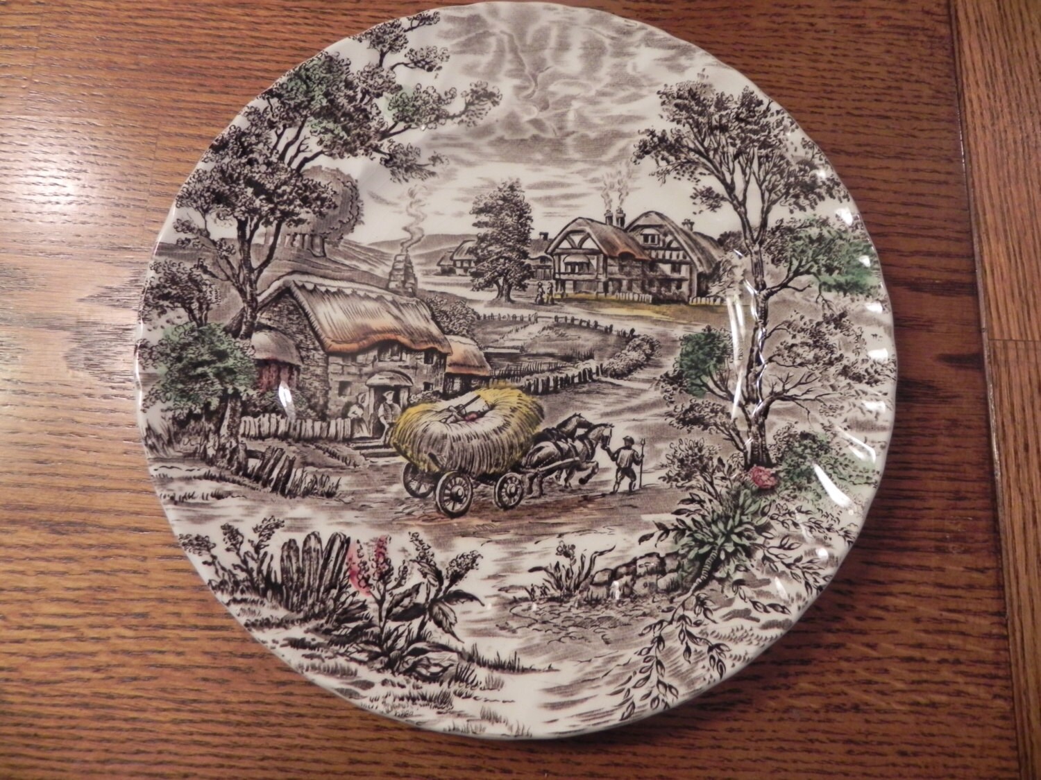 Yorkshire Ironstone Staffordshire England Country Farm Scene