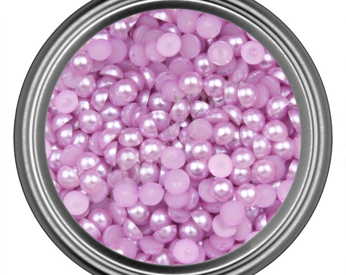 Purple Half Pearl Gems Flat Back Face Art Nail Art Scrapbook Phone Decoration Cabochon 2mm 3mm 4mm 5mm 6mm 8MM