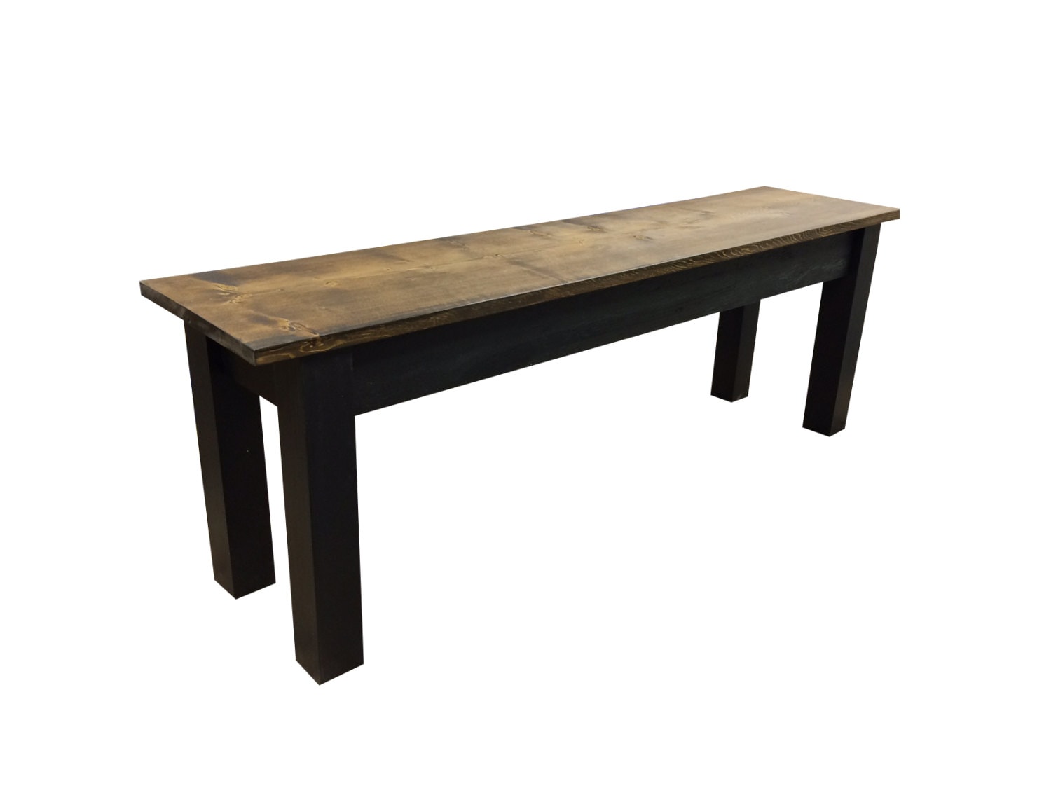 Walnut And Black Farmhouse Bench Rustic Bench Farmhouse   Il Fullxfull.703294984 Hg9p 