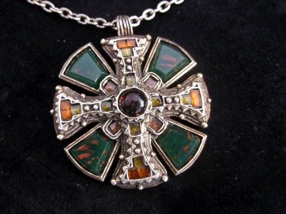 Miracle celtic cross pendent/ Necklace by RetroRoadVintageShop