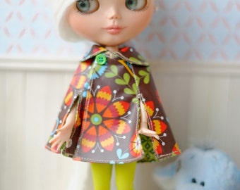 Blythe retro coat cape, also fits pure neemo bodies size S and M