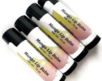 Mango Lip Balm, 99% Natural Lip Balm, Flavored Lip Balm, Gift under 5
