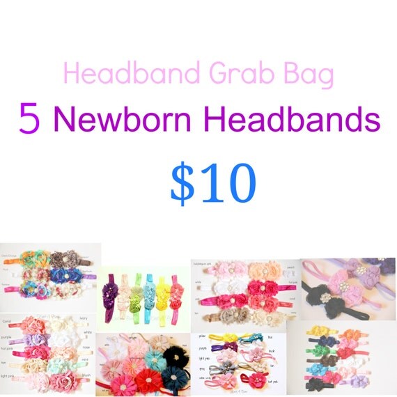set of 5 headband grab bag headband lot wholesale