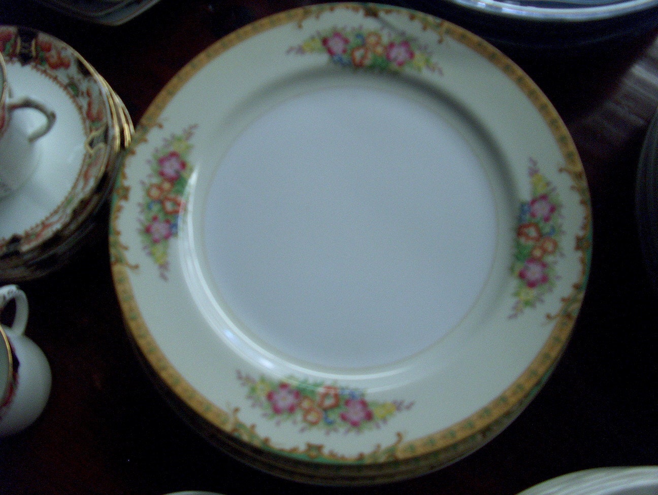 5 Vintage Dinnerware Plates Diamond Made in Japan Hand