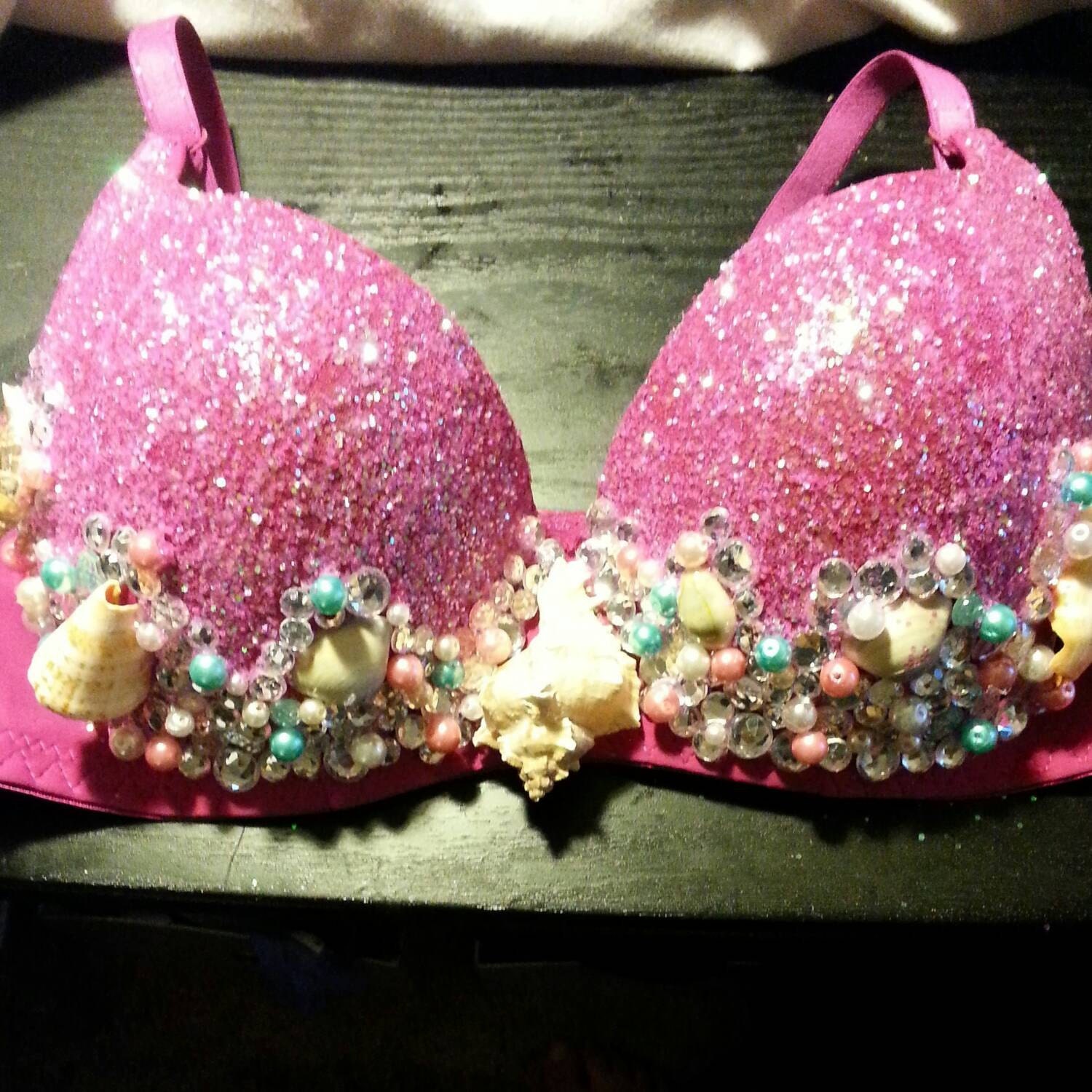 Glitter Mermaid Bra by LaEDMbras on Etsy