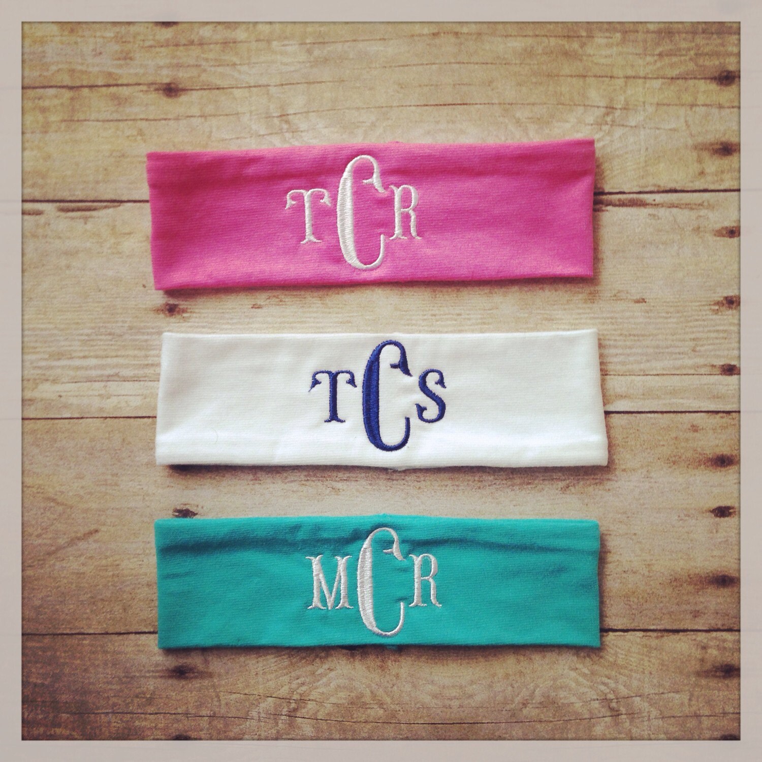 Monogrammed Headbands Personalized Headbands Embroidered