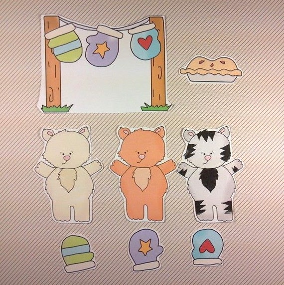 Felt Nursery Rhymes Three Little Kittens by BusyKidActivities