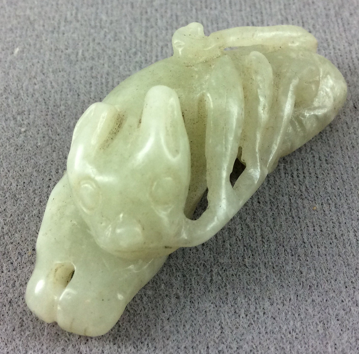 Chinese Antique Jade Hand Carved Animal Figure