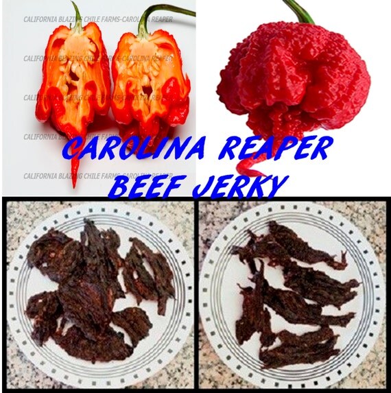 Carolina Reaper Pepper Beef Jerky flavor by CaBlazingChileFarm
